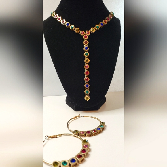 Carol Dauplaise Gold Tone Multicolor Stones Jewelry Set - Picture 4 of 11